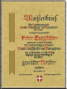Schmuck Meisterbrief handgeschrieben.