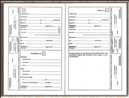 Ahnenpass Nr. 1  Grösse: A5 für 1-31 Ahnen.