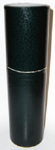 Diplomrollen Grün mit Chagrinpapierüberzug für große Urkunden.