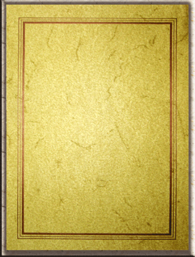 Urkunde auf Pergamentpapier mit Goldrand gedruckt.