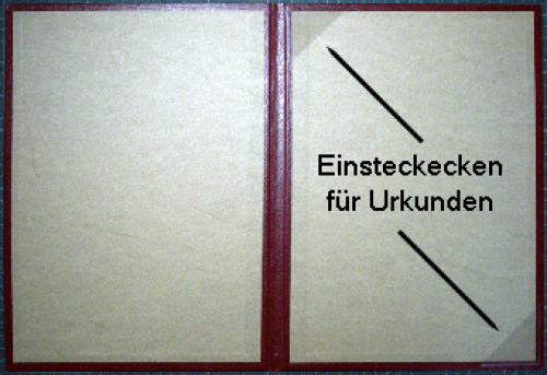 Urkundenmappe in Kunstleder für A4 Urkunden.