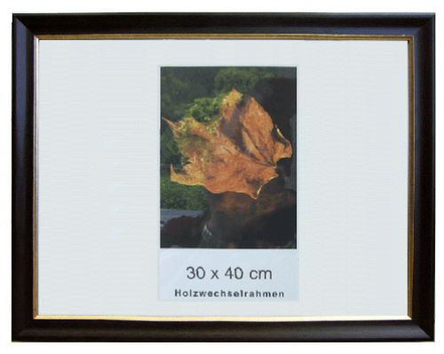 Urkundenrahmen in Palisander mit Goldkante