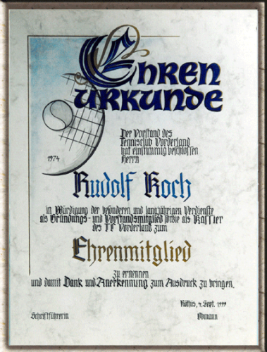 Urkunde von Hand geschrieben mit Logo oder Bild.