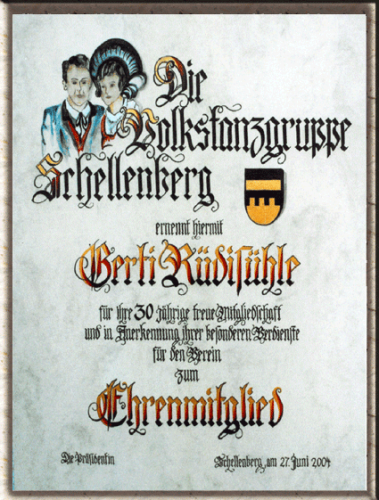 Urkunde von Hand geschrieben mit Logo oder Bild.