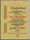 Schmuck Meisterbrief handgeschrieben.